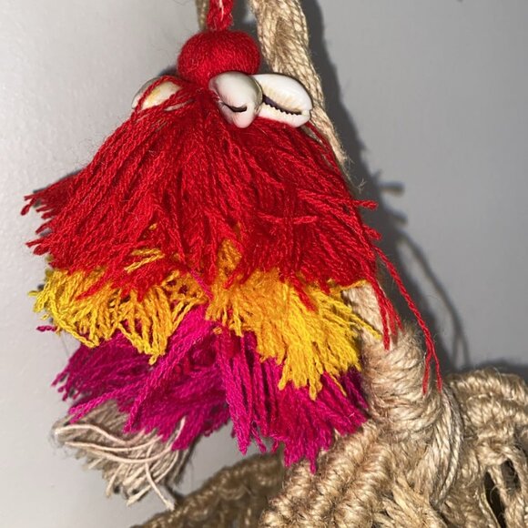 SHIRALEAH Luana tote bag tote in natural with beaded details - Picture 5 of 8